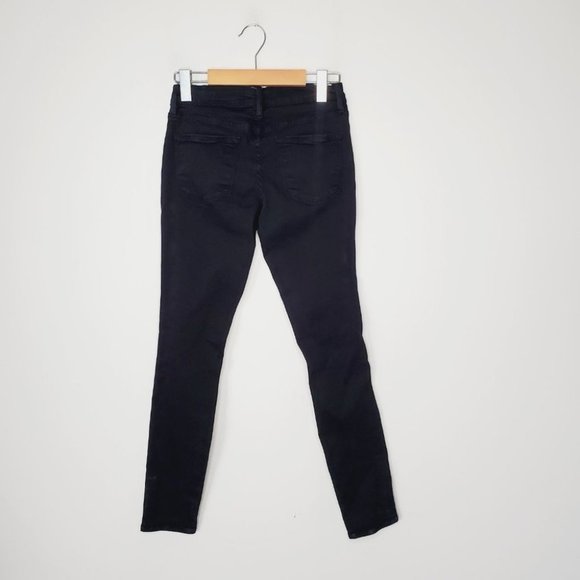 FRAME Le Skinny de  Jeanne Black Distressed Modern Skinny Jeans - Picture 5 of 10